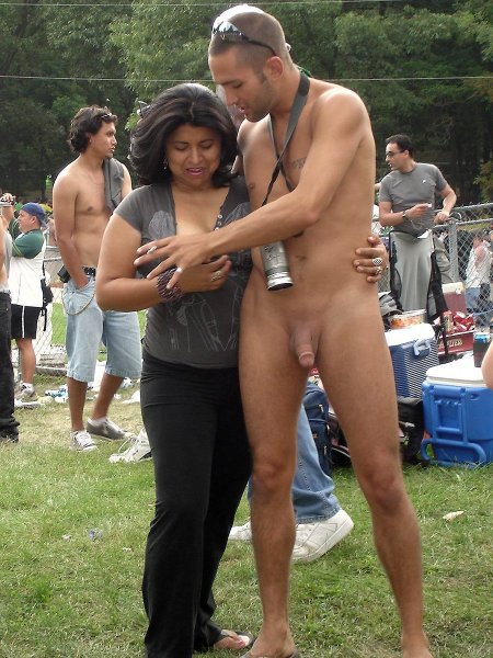 Naked in front of women