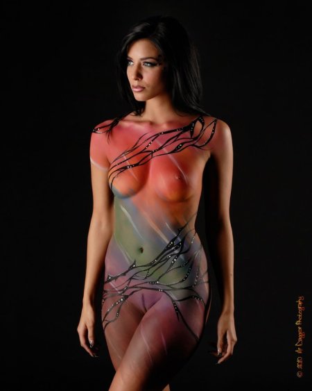 Underwear on a naked body