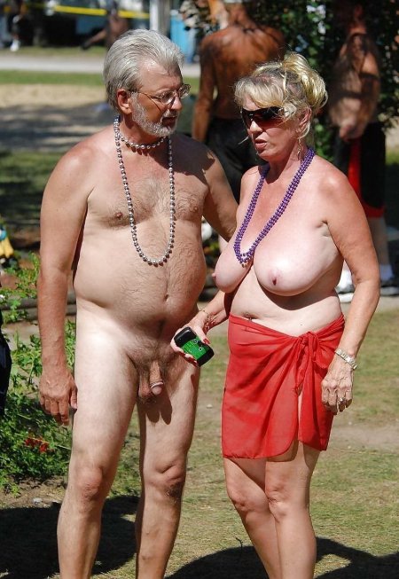 Naked old nudists