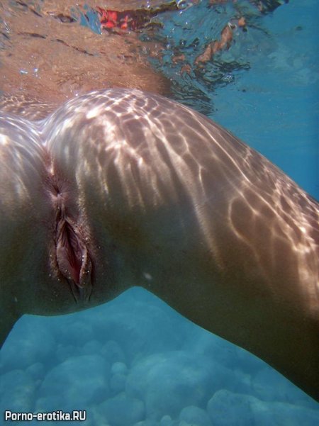 Girl asses underwater