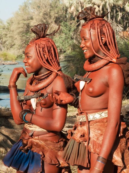 Naked African tribe women