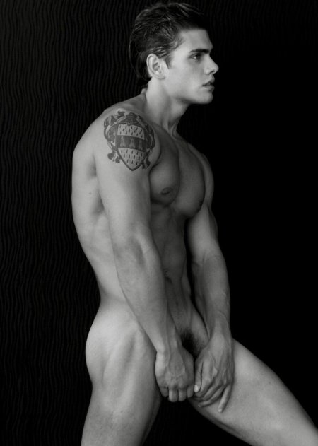 Photo shoot of naked men