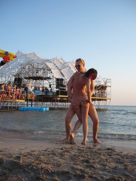 Naked on the beach with guys Kazantip