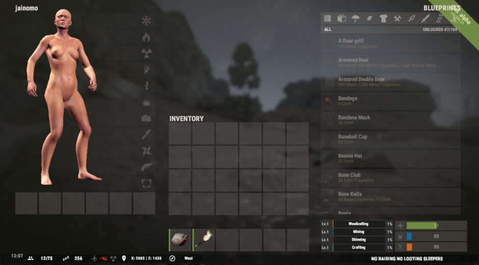 Женский персонаж в расте xxx