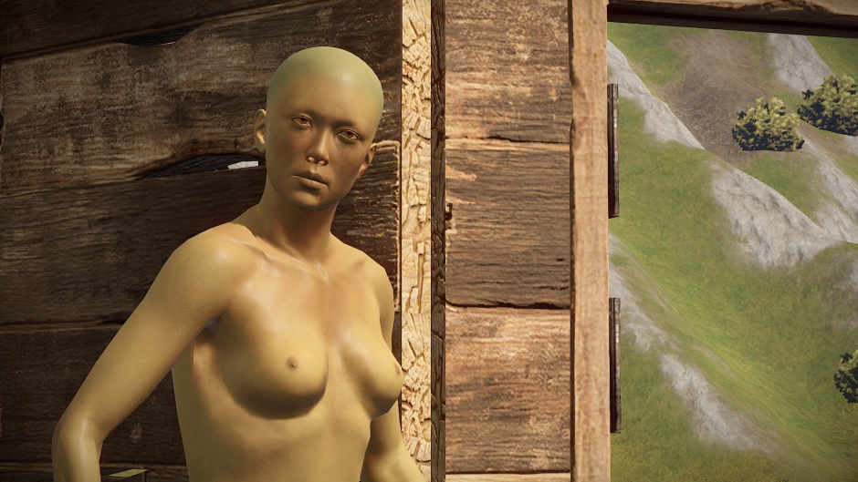 Голый персонаж в расте