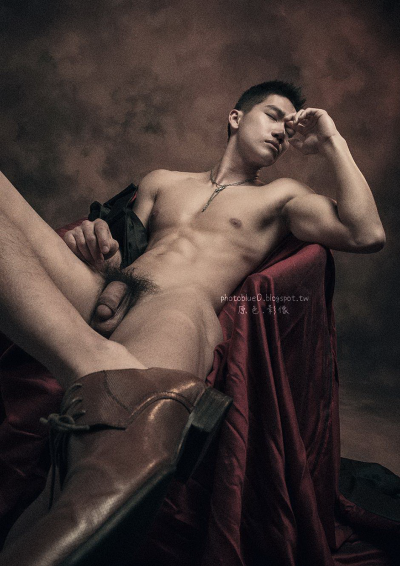 Photo shoot of naked men
