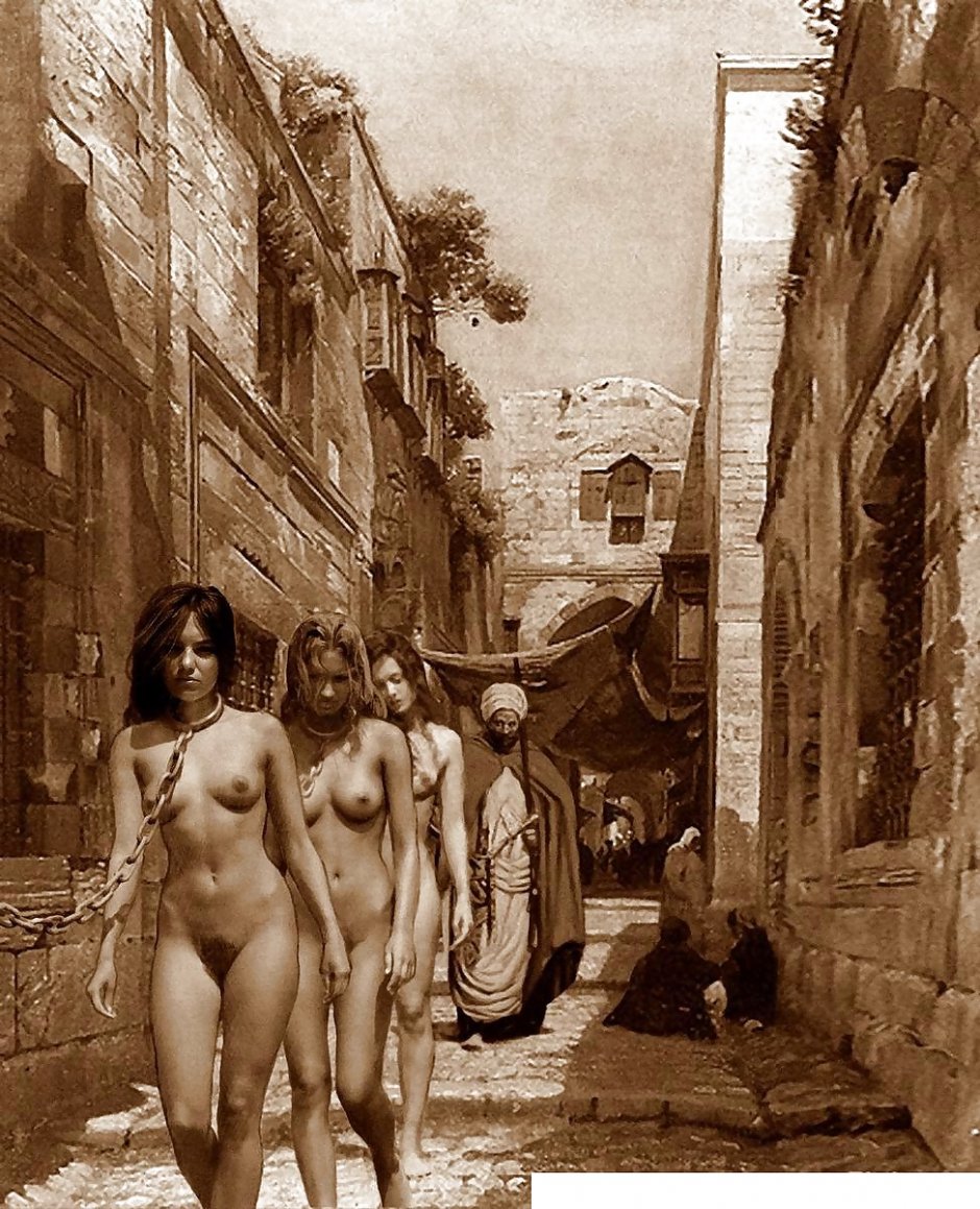 Голые рабыни на невольничьем рынке