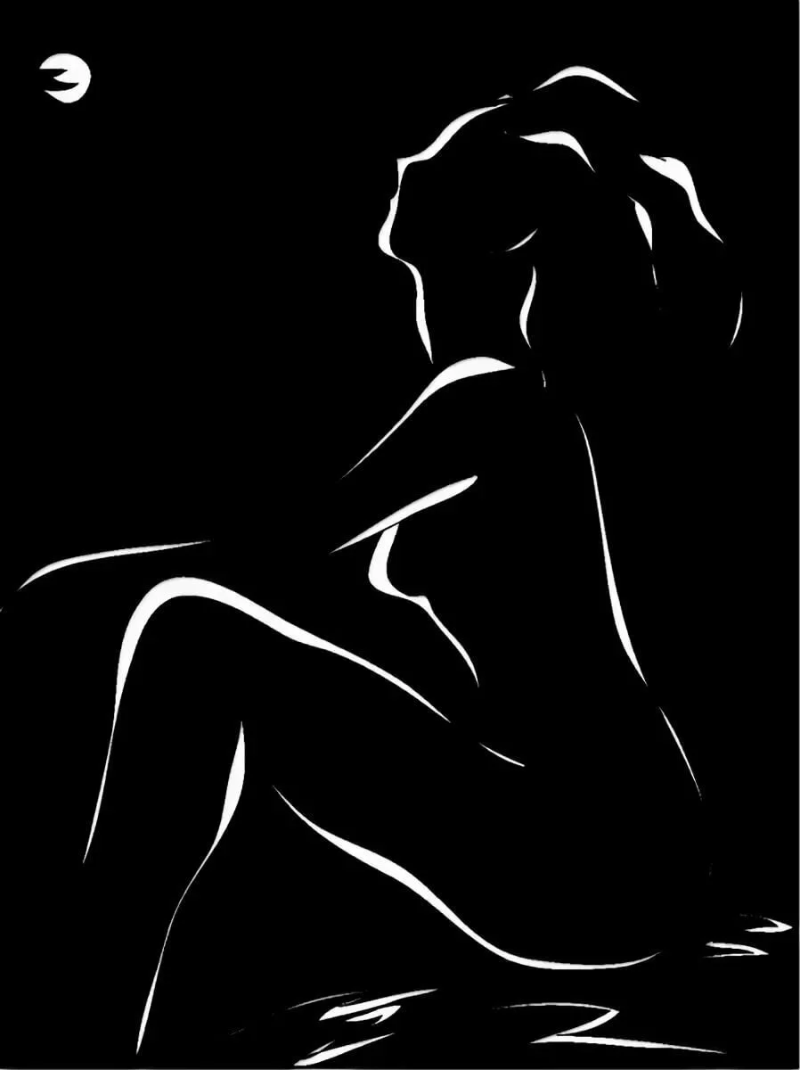 Обложка с силуэтом девушки