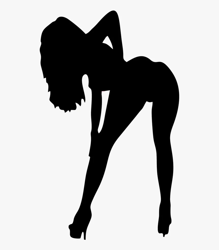 Силуэт девушки с грудью