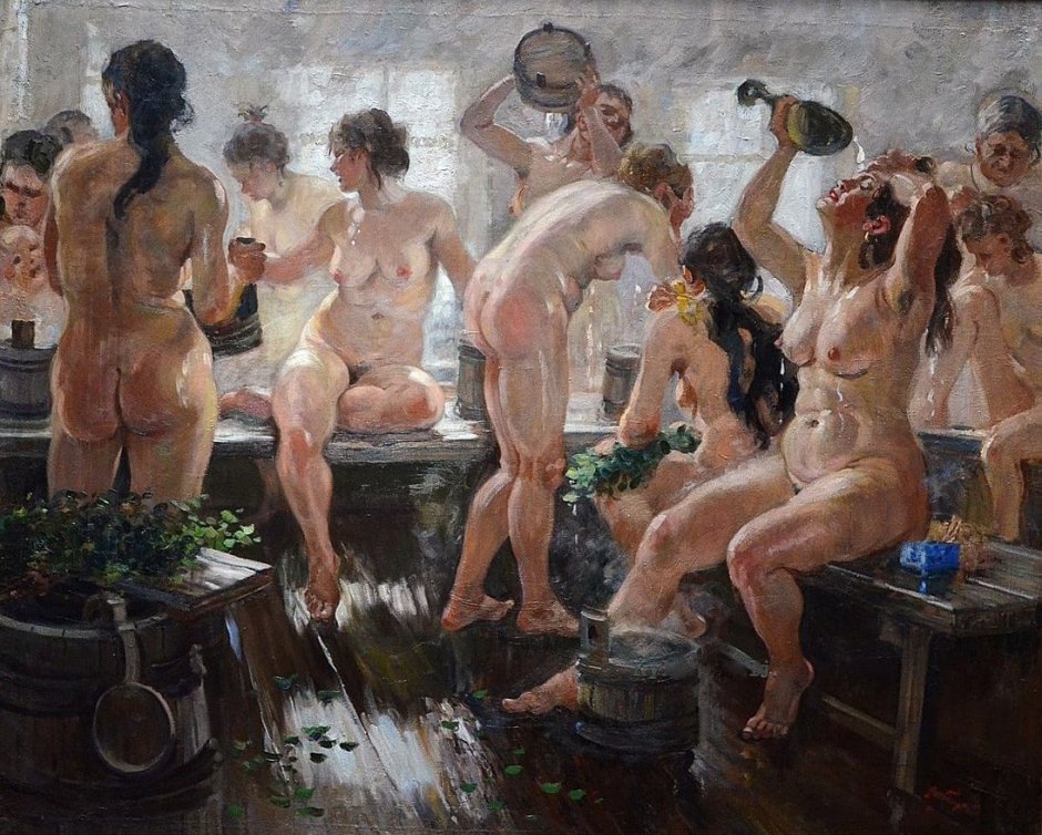 Голые бабы в русской бане