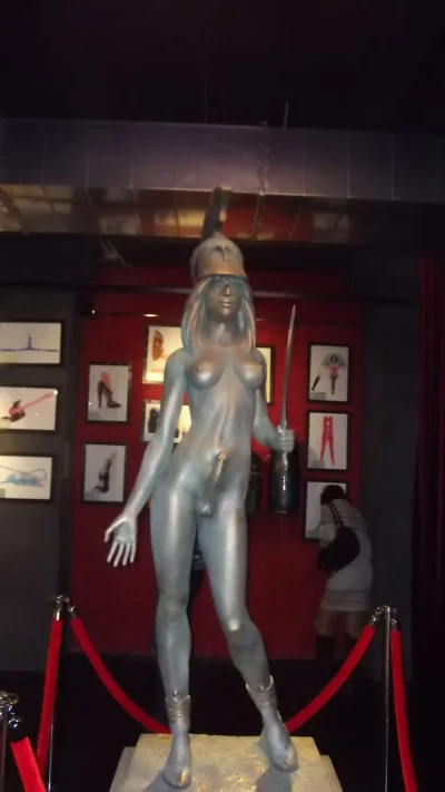 Девушка разделась на выставке