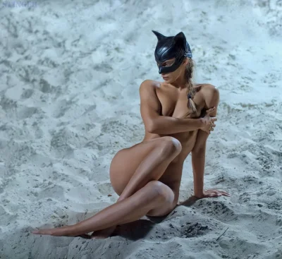 Девушка кошка фотомонтаж ню