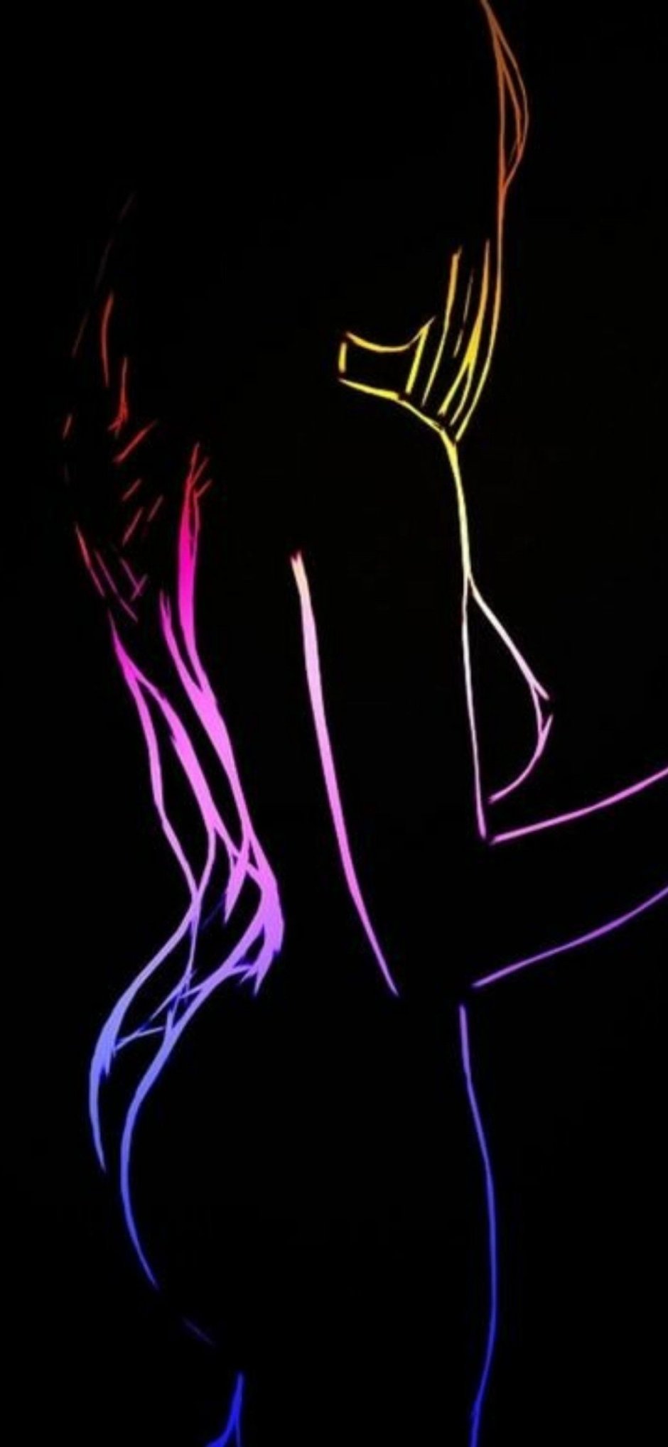 Красивый женский силуэт