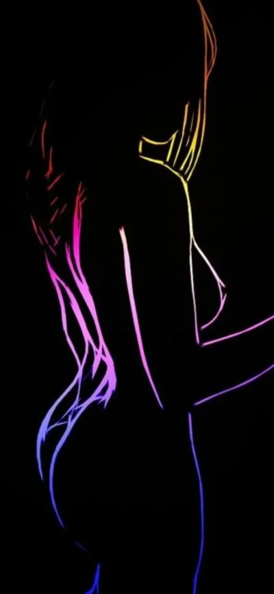 Красивый женский силуэт