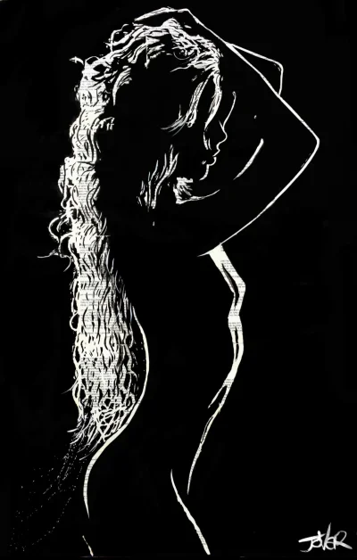 Картина силуэт девушки