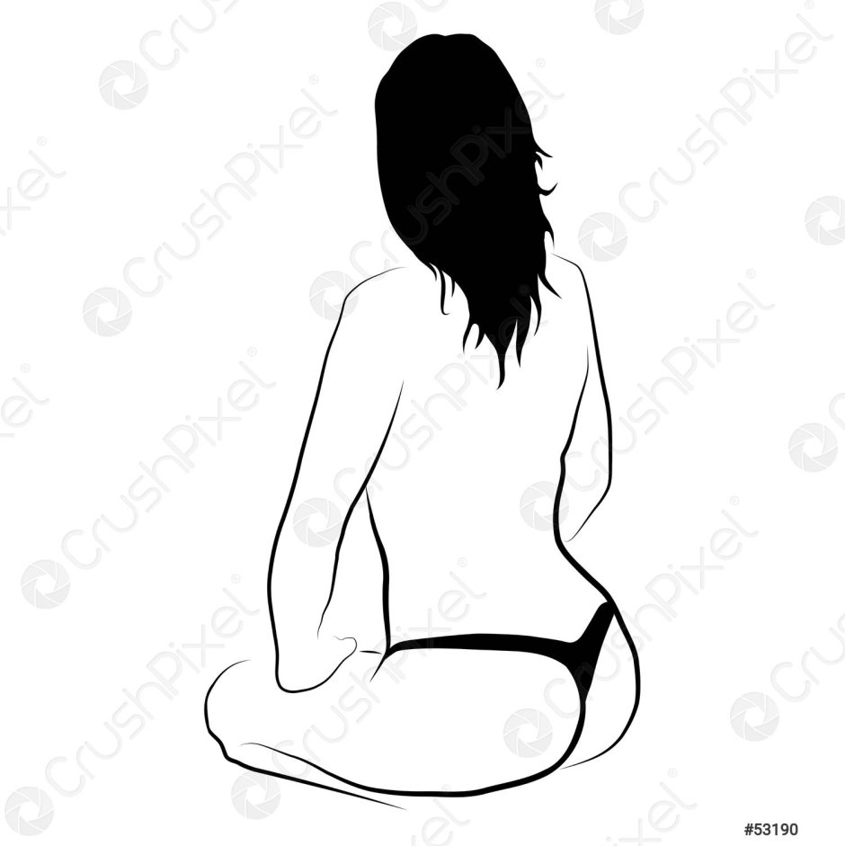 Силуэт голой девушки