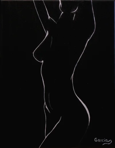 Силуэт голой девушки