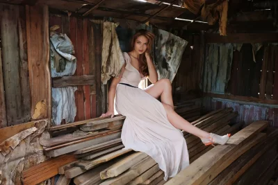 Фотосессия в деревенском доме