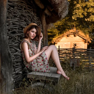 Фотосессия в деревенском доме