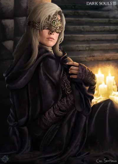 Dark Souls 3 хранительница огня gif