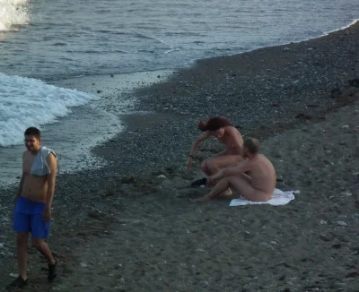 На пляже в сочи