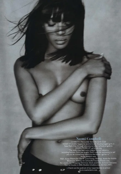 Наоми Кэмпбелл в молодости ню