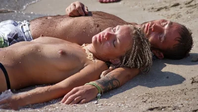 Девушка нудистка казантип