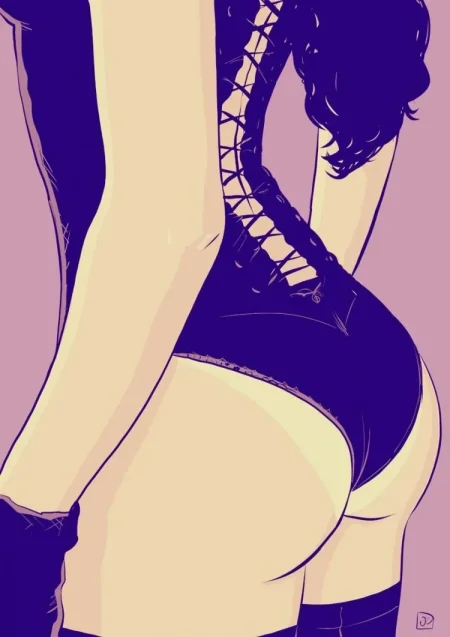 Silhouette of a female butt