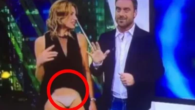 Телеведущая без нижнего белья