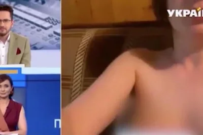 Обнажила грудь в прямом эфире