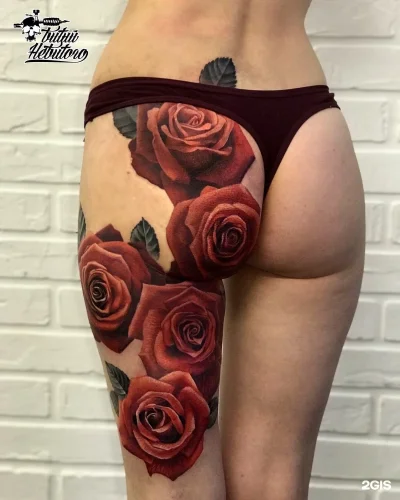 Тату персик