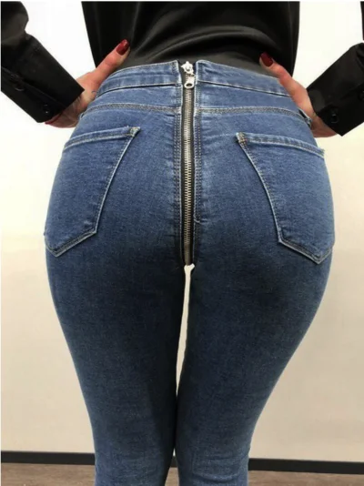 Джинсы женские с замком сзади