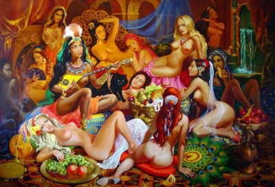 Несколько голых моделей