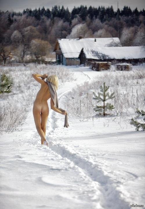 Зимний пейзаж деревня