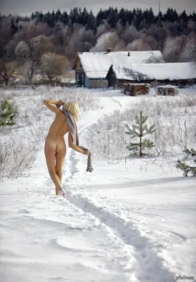 Зимний пейзаж деревня