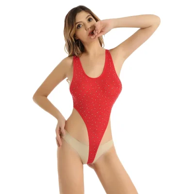 Боди с высоким вырезом