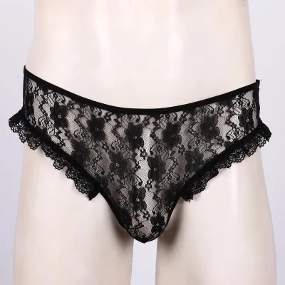 Мужские трусы кружевные прозрачные
