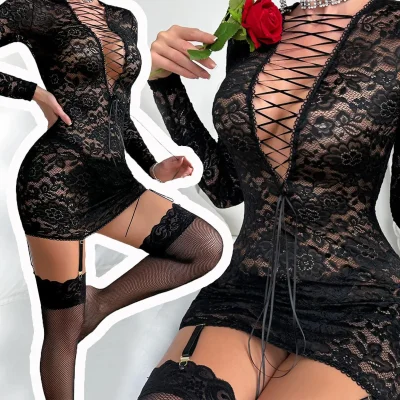 Эротическое мини платье