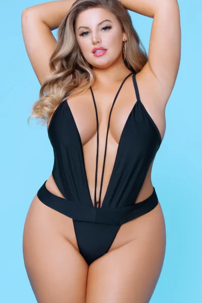 Плюс сайз монокини эшли