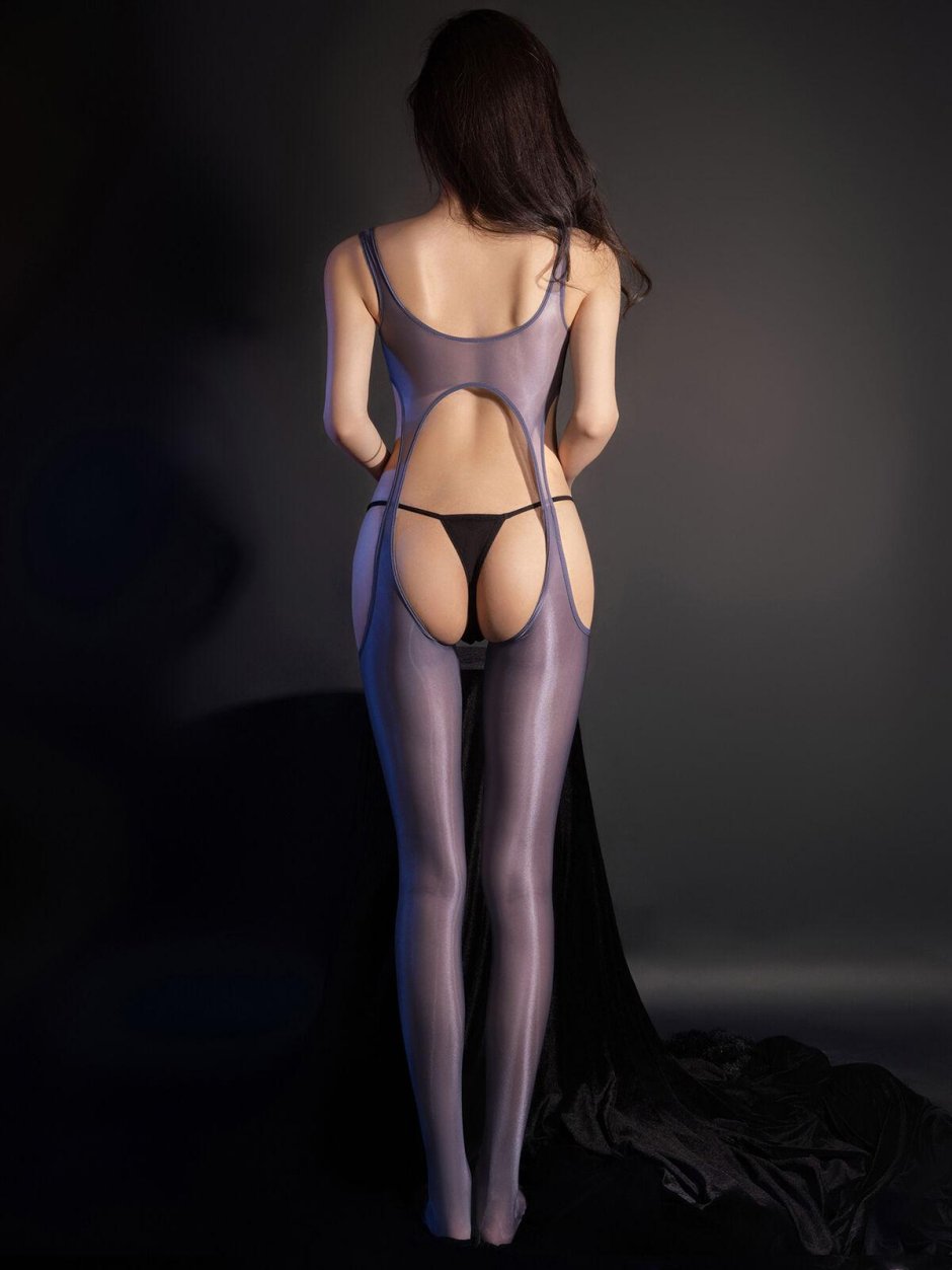 Прозрачное боди с открытой промежностью