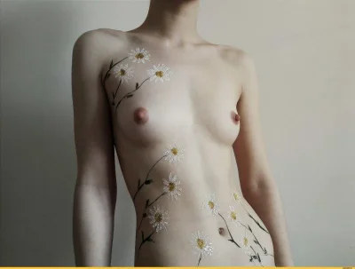 Плоская женская грудь ню