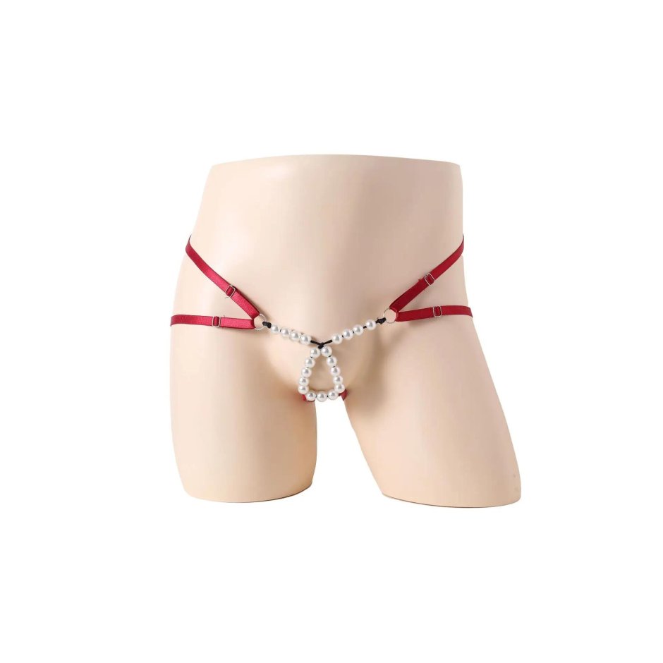 Стринги с бусами