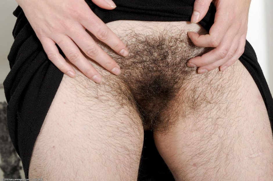 Очень волосатый женский лобок
