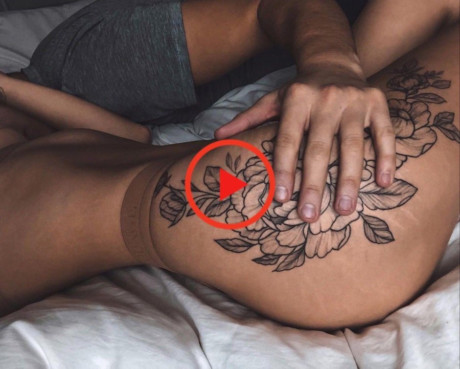 Тату для девушек на бедре