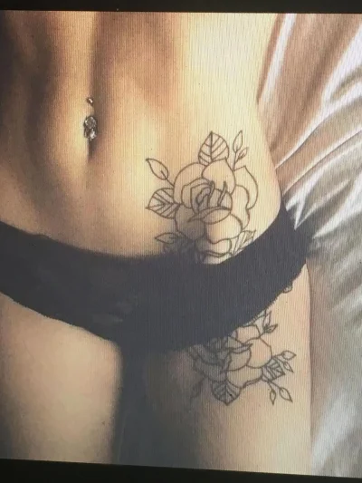 Красивые женские тату на животе