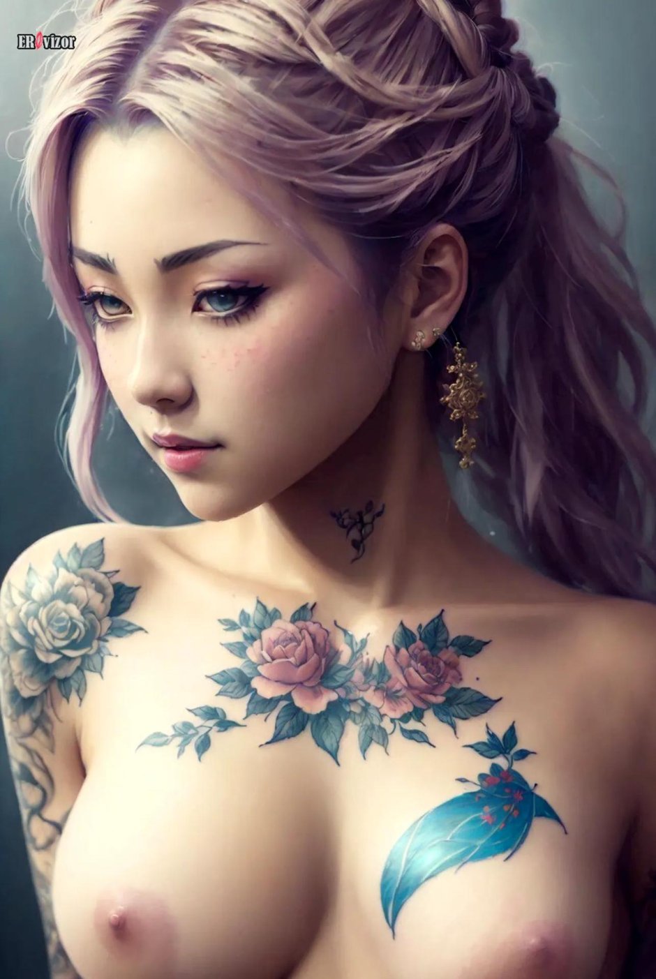 Девушка с татуировками