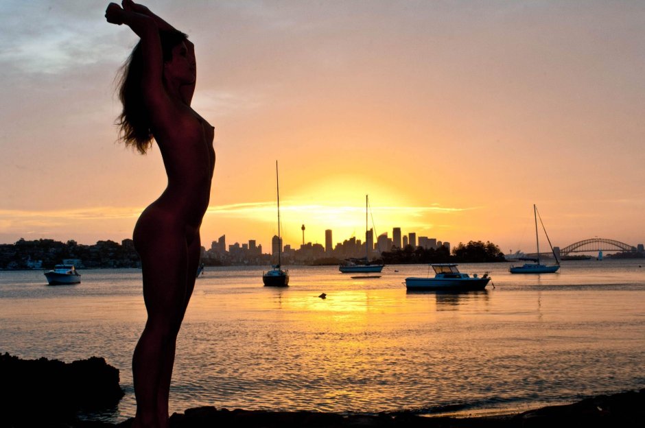 Девушка закат