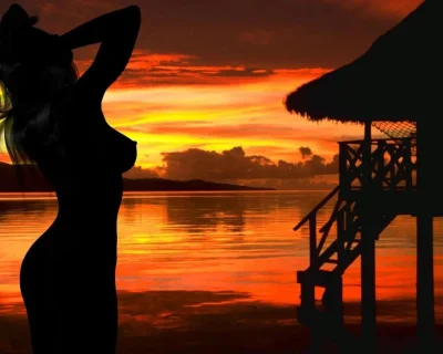 Красивые девушки на закате