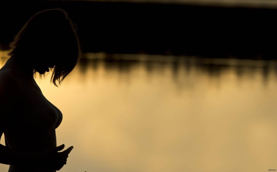 Закат девушка