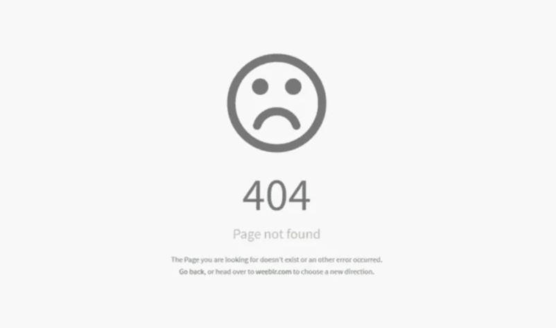 Error 404 page not found